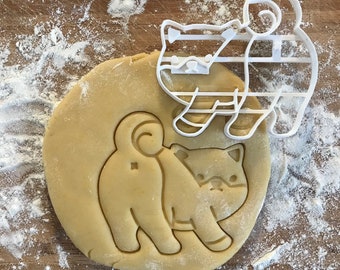 Shiba Inu Butt Cookie cutter, Shiba Inu gifts, Funny cookie cutter Fondant clay cutter, Dog biscuit, Dog mom gift, Dog party favor