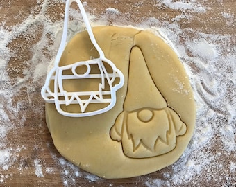 Christmas gnome cookie cutter, Winter biscuit cutter set, Gnomes cookies, Gnome christmas decor, Cookies for Santa, Christmas gift idea