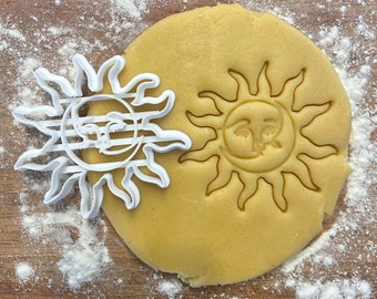Sun and Moon cookie cutter, Celestial cookies, Astronomy cutter, Witch cookie cutter, Tarot cutter, Polymer clay cutter, Jewelry cutter