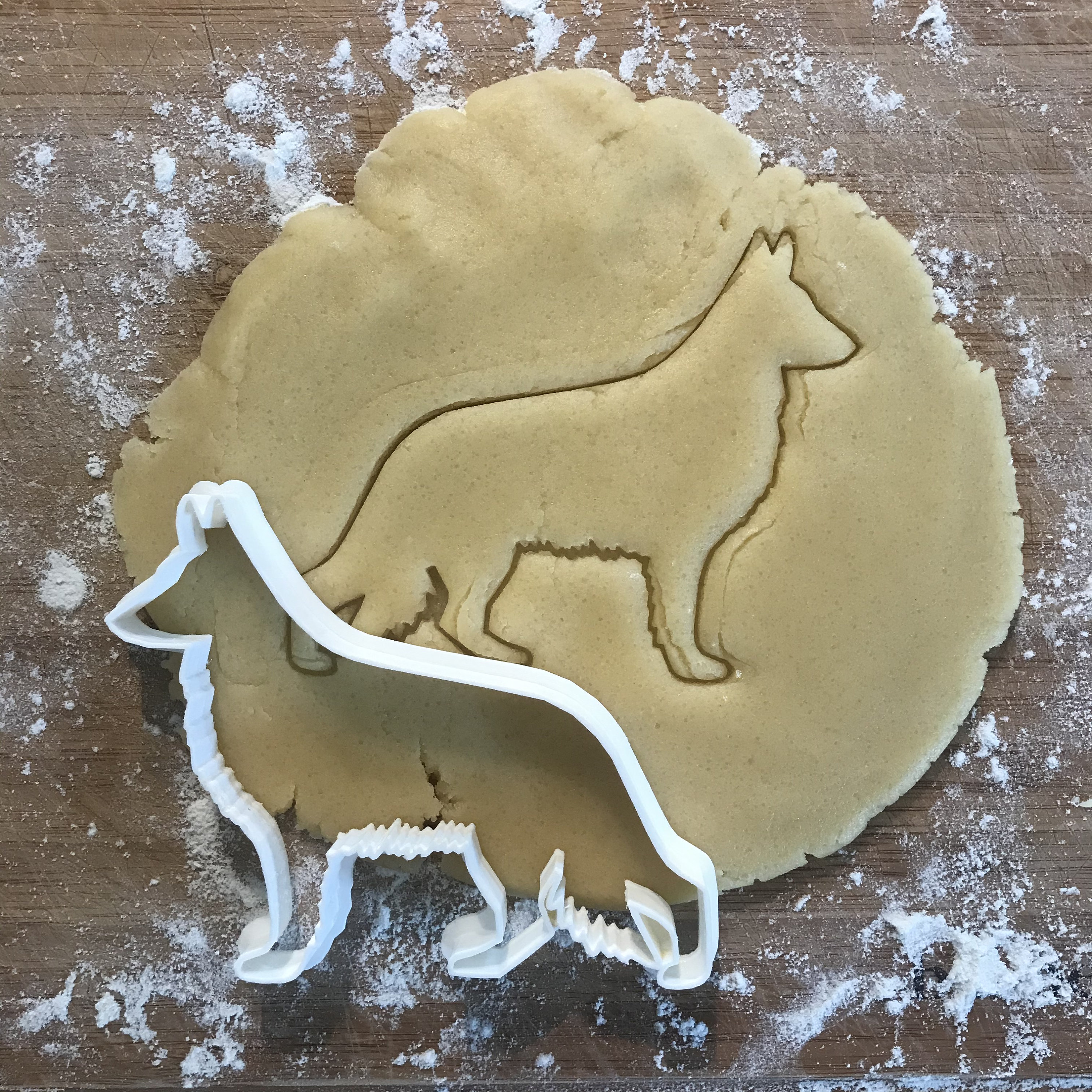 German Shepherd cookie cutter dog biscuit fondant clay Etsy Nederland