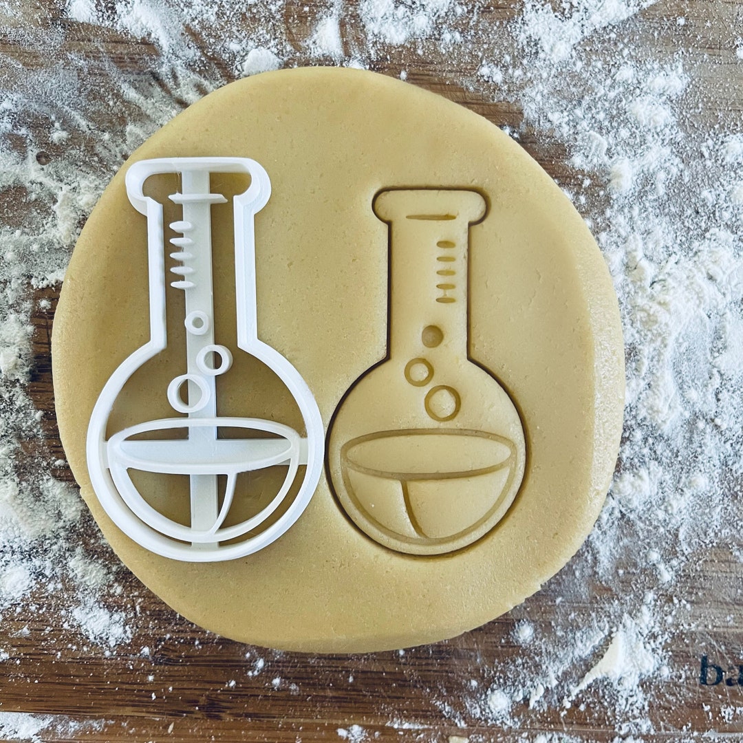 Conical Flask Cookie Cutter, Lab Equipment Biscuit, Test Tube Cookies