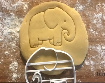 Baby elephant cookie cutter, Safari baby shower, First birthday cookies, Elephant gifts, jungle birthday favor, fondant clay cutter