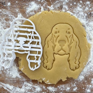 English Setter face cookie cutter, English Setter Christmas gift idea, English Setter gifts,dog lover gift, dog biscuit, fondant clay cutter