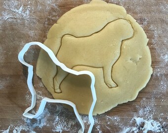Pug cookie cutter,Pug gifts, Fondant clay cutter, Dog biscuit, 3D Printed, Dog mom gift, Dog party favor, Biodegradable, Pug mom gift