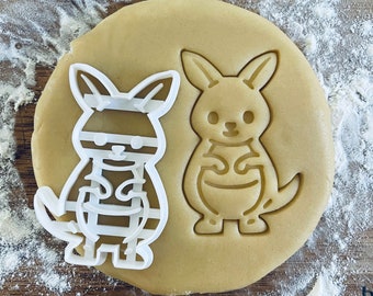 Kangaroo cookie cutter, Australian animals, Cute Aussie wildlife, Biscuit baking supplies, Polymer Clay cutter, Ceramics jewelry cutter