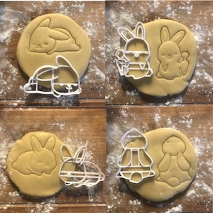 Easter Storybook Bunny Cookie Cutter Set for Fondant Clay Basket Stuffer