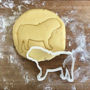English Bulldog cookie cutter, Dog biscuit, Pet lover gift, Fondant clay cutter, Bulldog gifts, Dog party favor, Baker gifts Gift for mom