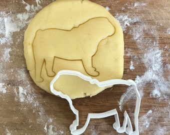 English Bulldog cookie cutter, Dog biscuit, Pet lover gift, Fondant clay cutter, Bulldog gifts, Dog party favor, Baker gifts Gift for mom