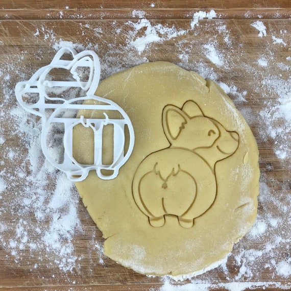 Corgi Butt Cookie cutter Pembroke Welsh Corgi Corgi gifts Funny cookies Fondant clay cutter Dog biscuit Dog mom gift Dog party favor