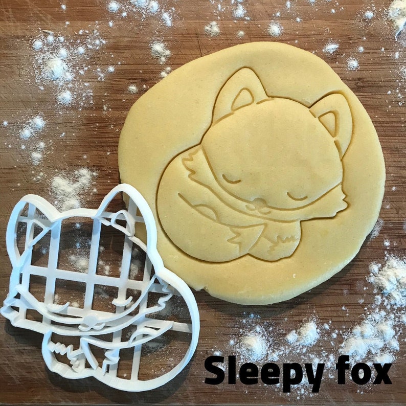 Fox cookie cutter, woodland baby shower, fondant clay cutter, Animal lover gift, Gift for mom, DIY wedding favor, woodland cookie cutters image 1
