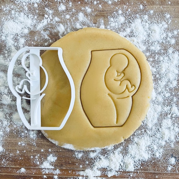 Pregnancy cookie cutter, Baby cookie cutter, Baby shower gift,  Womb anatomy, Future doctor, science students, Nurse gifts, Fondant clay