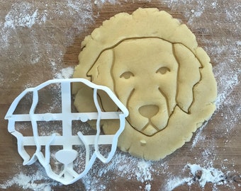 Golden retriever face cookie cutter, dog biscuit, fondant clay cutter, Dog lover gift, Golden retriever gifts, Dog party favor, Gift for mom