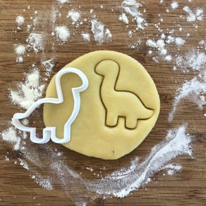 Dinosaur cookie cutter, Brontosaurus cookies, Polymer clay Cutter, Fondant cutter, Jewelry cutter, Earring cutter, Birthday party favor