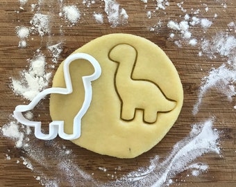 Dinosaur cookie cutter, Brontosaurus cookies, Polymer clay Cutter, Fondant cutter, Jewelry cutter, Earring cutter, Birthday party favor