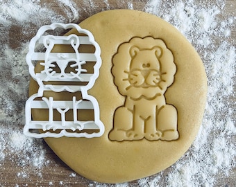 Cute lion cookie cutter, Safari baby shower, Jungle big cat, Zoo cookie cutter, Lion biscuit, Africa wild animal, Gift gifts present