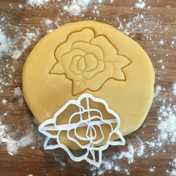 Rose cookie cutter, Rose flower, fondant clay cutter, Plant lover gift, Gift for mom, Floral cookie cutter, DIY wedding favor, Party favor