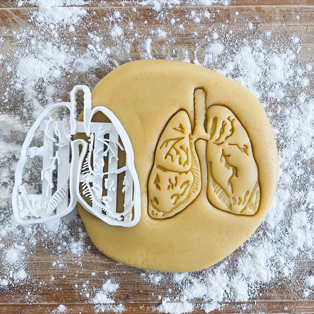 Anatomical Lungs Cookie Cutter, Medical Cookie Cutter, Future Doctor