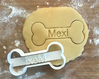Custom Dog bone cookie cutter, Personalized dog bone treat cookie cutter, Personalised Pet Treat Gift for Bakers, Dog Cookie, 3D Printed