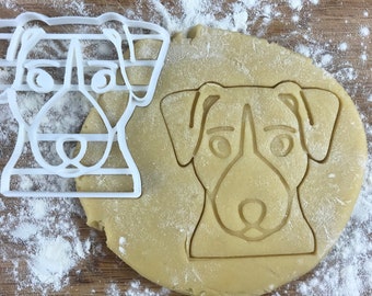 Russel Terrier face cookie cutter, dog biscuit, fondant clay cutter, Dog lover gift, Jack Russel Terrier gifts, Dog party favor Gift for mom