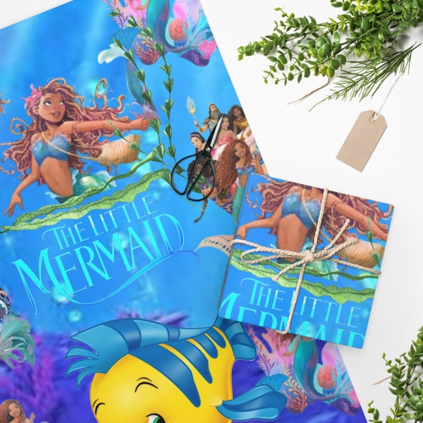 Mermaid Wrapping Paper Etsy