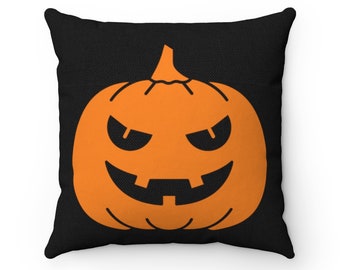 Halloween, Pumpkin Square Pillow