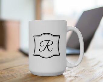 R, Taza de Cerámica Letra R 15oz