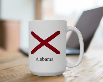 Alabama, State of Alabama Ceramic Mug 15oz