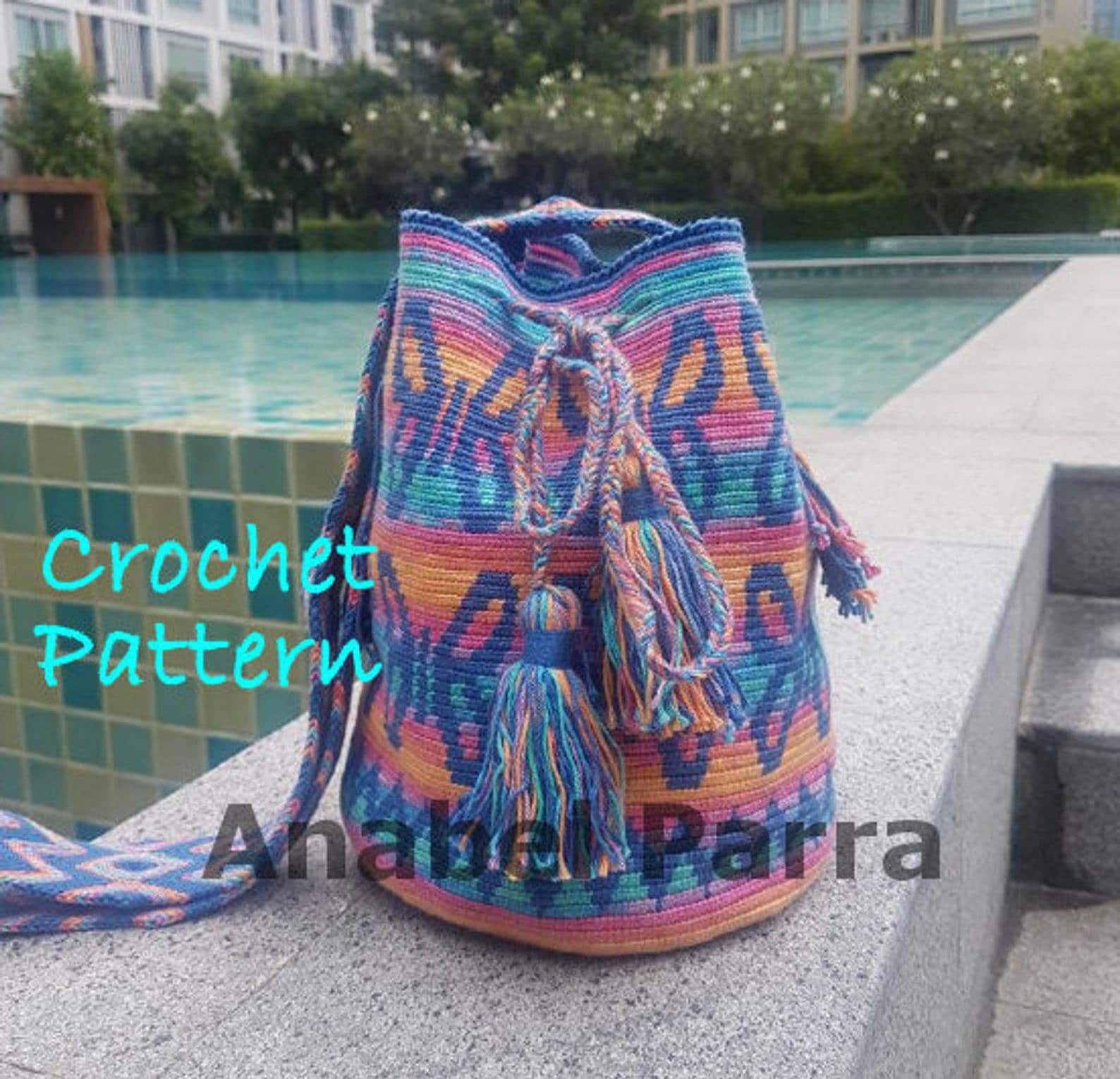 Coche carrete Observación Crochet Tapestry Bag Mochila Wayuu Pattern Mochila Bags - Etsy