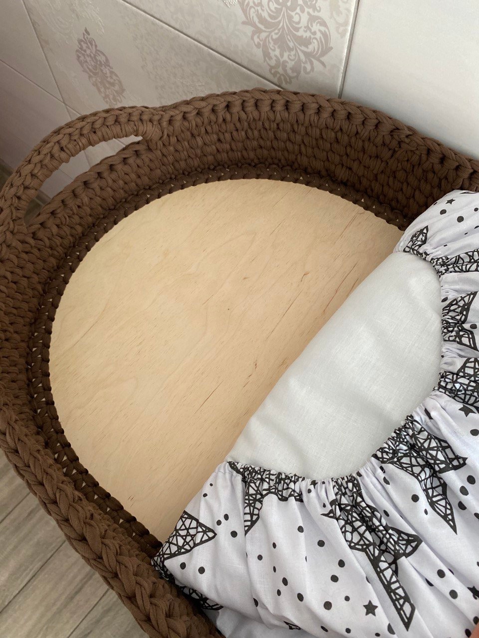 Baby Changing Basket Brown Diaper Changing Basket Etsy UK