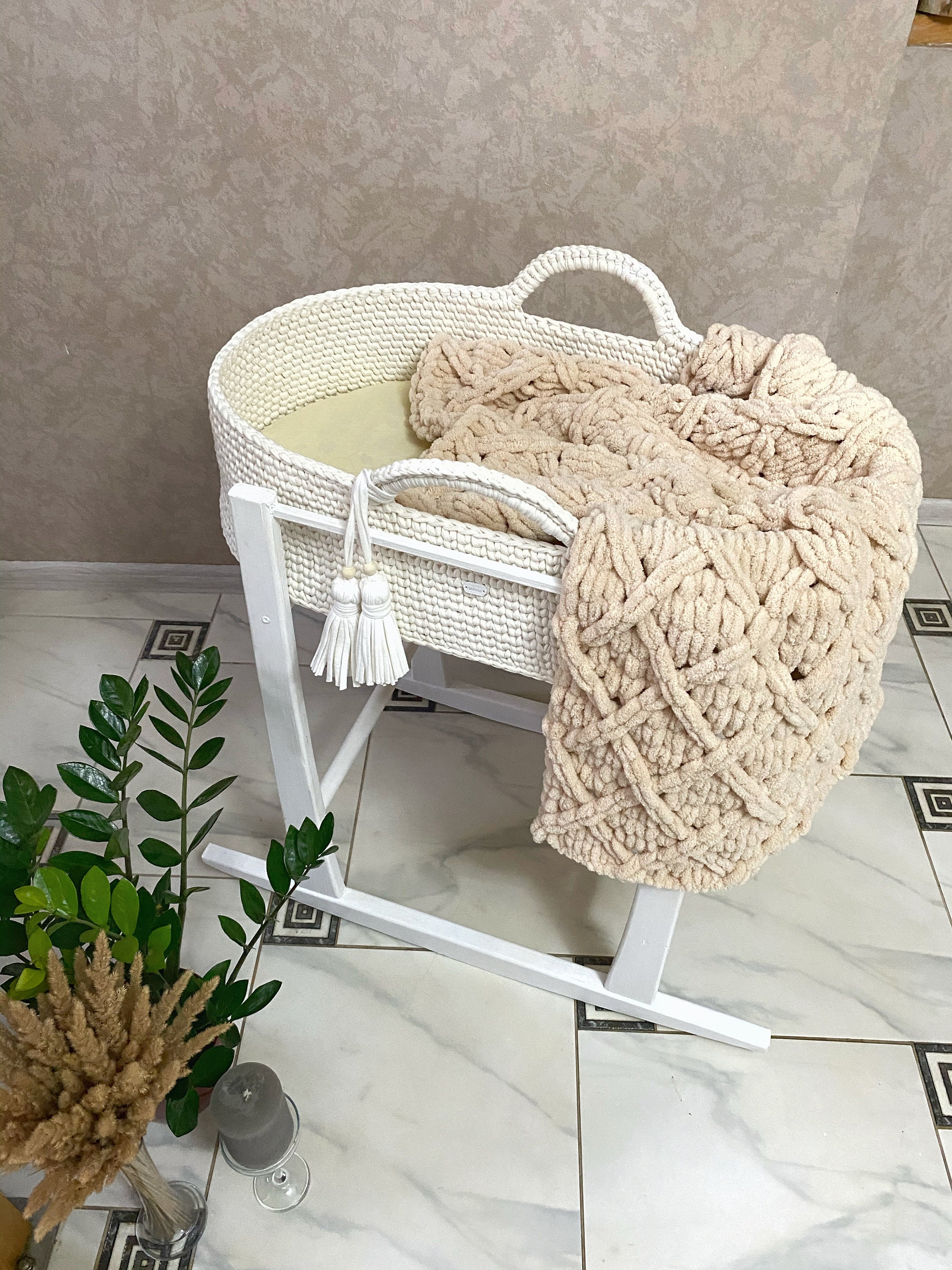 Baby Moses Basket .baby Cradle Decor .newborn Shower and New Etsy Canada