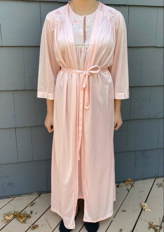 Silky Nightgown and Robe - set