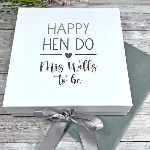 Hen Party Gift Box Stag Party Gift Box Any Text and Colour Etsy UK