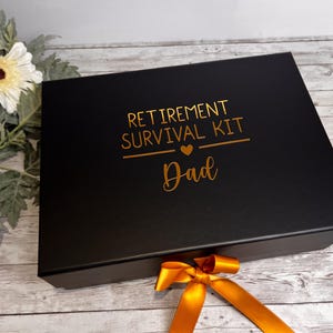 Personalized Retirement Gift Box: Custom Text, Empty Box