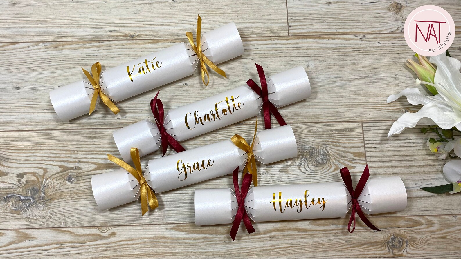 Gold Crackers Wedding Crackers Personalised crackers | Etsy