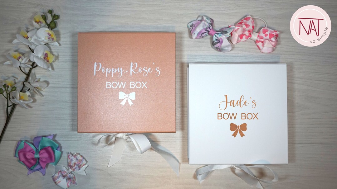 Personalised Bow Box Bauble Box Storage Box Keepsake Box - Etsy