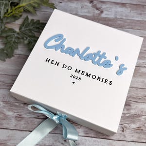Personalized 3D Name Hen Party Gift Box: Custom Bridal Shower Keepsake