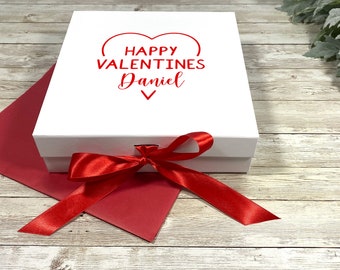 Happy Valentines Personalised Boxes | Valentines Gift Bag | Will You Be My Valentine | Valentines Box & Bag | Personalised Gift