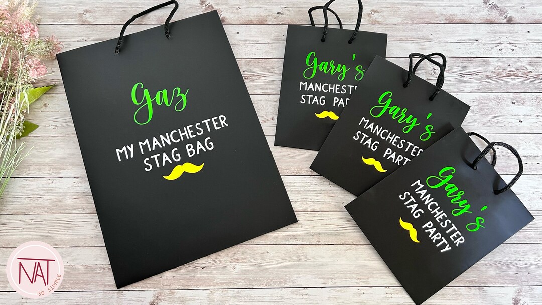 Stag Party Bags Gift Bags Black Bags Grooms Party Bags Etsy UK