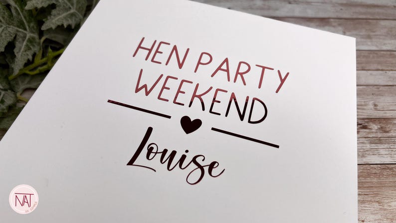 Personalized Hen Party Gift Box: Custom Text & Color, Bride To Be Keepsake image 3