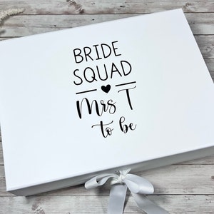 Bride Squad Gift Box |  Hen Party gift box | Any text and colour | Luxury Gift Box | Bridal Party Gift | Bride to Be | Bridal Shower