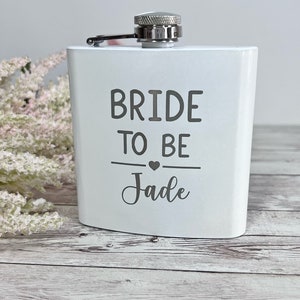 Personalised Bride To Be Hip Flasks | Bridesmaid Hip Flask | Bride Hip Flask | Wedding Hip Flask | Hen Party Gift | Unique Gift Hen Party