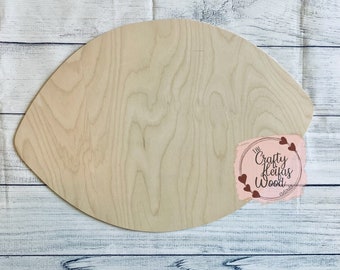 15in or 20” football, wood cutout blank, door hanger, fall, season