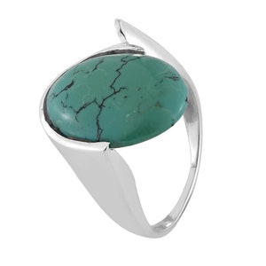 Natural Turquoise Ring 925 Sterling Silver Ring Bohemian Ring for Women December Birthstone Ring Turquoise Jewelry Perfect Gift for Women