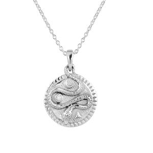 Sterling Silver Snake Pendant Necklace | Boho Gothic Jewelry | Minimalist Spiritual Protection Amulet | Perfect Gift for Her/Him