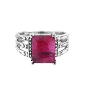 Sterling Silver Ruby Ring | Statement Cocktail Ring | Handmade Birthstone Ring | Ruby Gemstone Jewelry | Perfect Gift for Her/Mom
