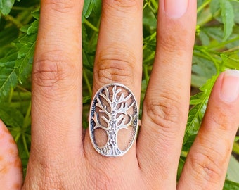 Minimalist Sterling Silver Ring/ Tree Of Life Ring/ Handmade Boho Ring/ Nature Jewellery/ Perfect Gift