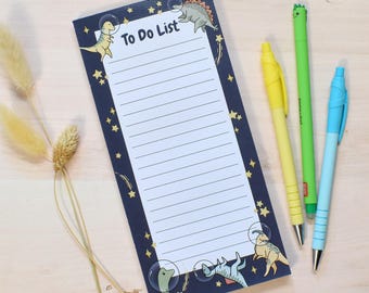 Space Dino Notepad, Dinosaur Notepad, Gift for a Dinosaur Lover, Space Dino Gift, Dinosaur Stationery