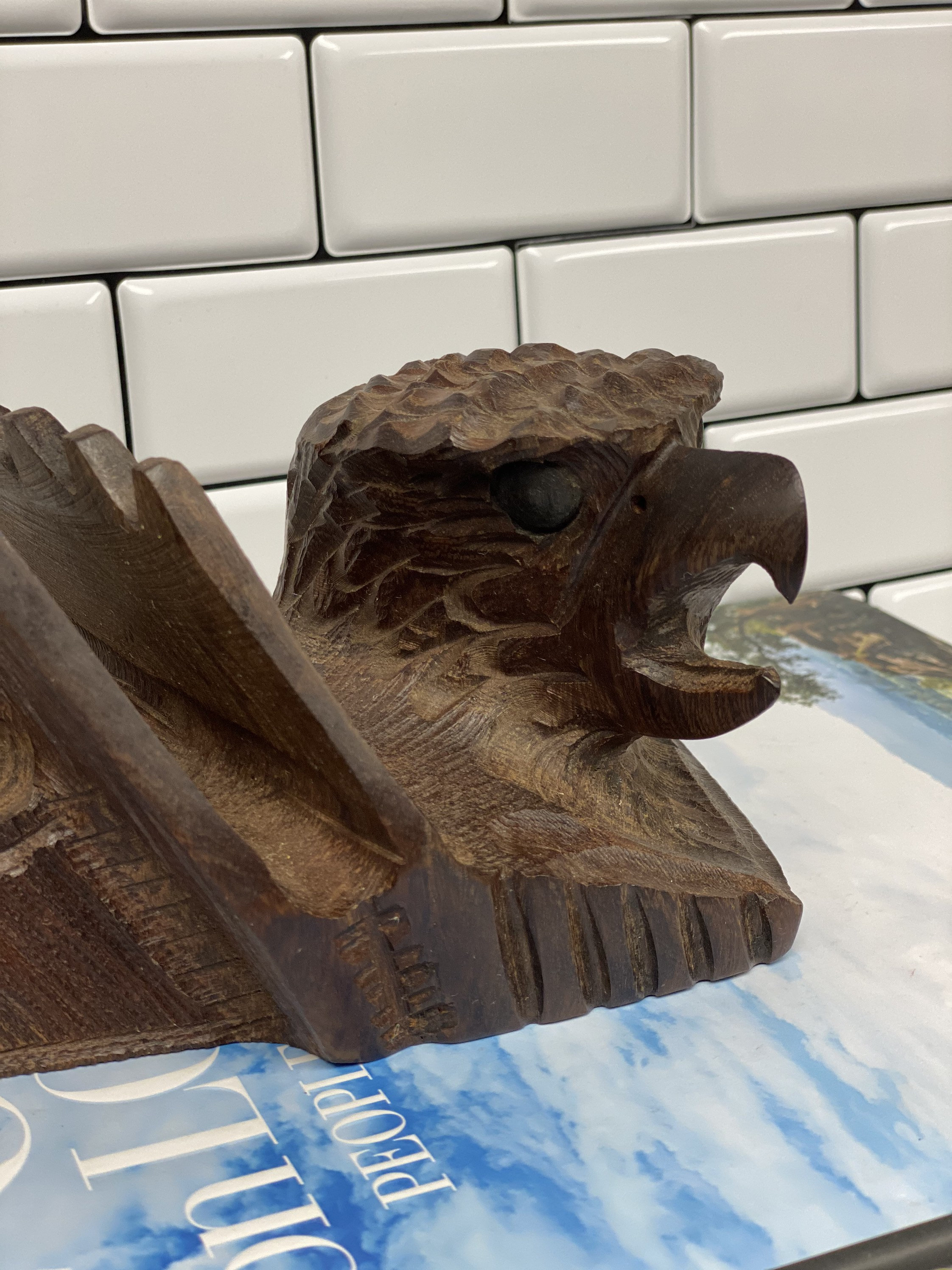 Ironwood Eagle Desk Organizer Mail Holder Pen Holder Etsy
