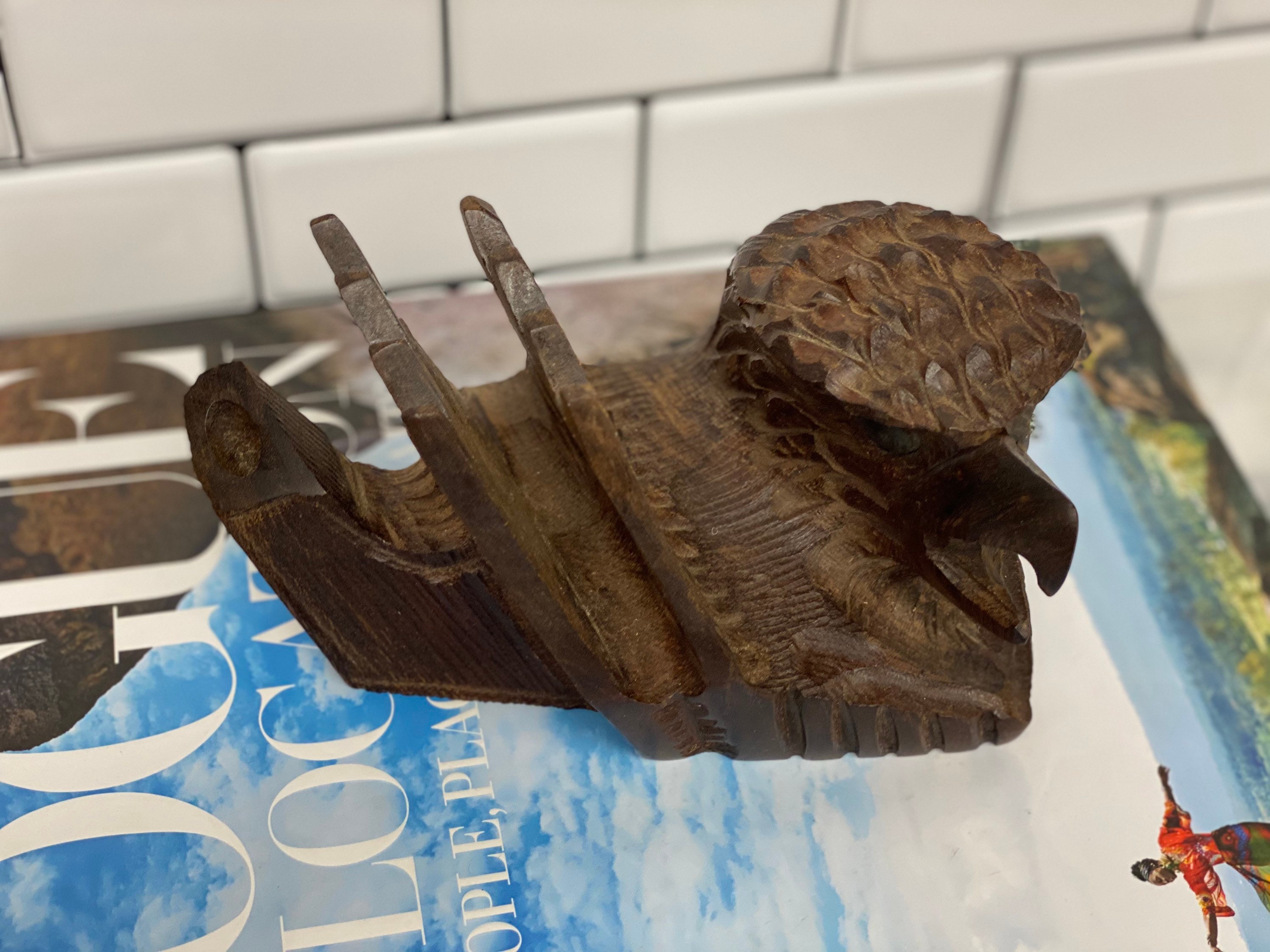 Ironwood Eagle Desk Organizer Mail Holder Pen Holder Etsy