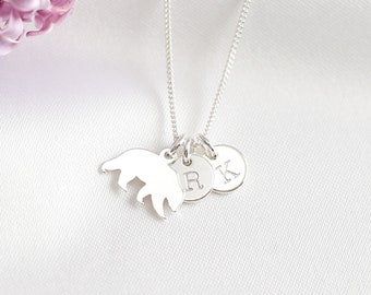 Personalised Mama Bear Necklace in Sterling Silver